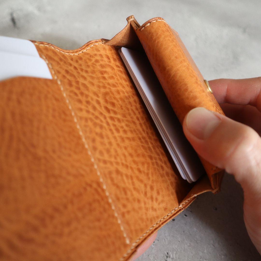 【即納可能】オコシ金具の三つ折り財布　Rondine　イタリアンレザー