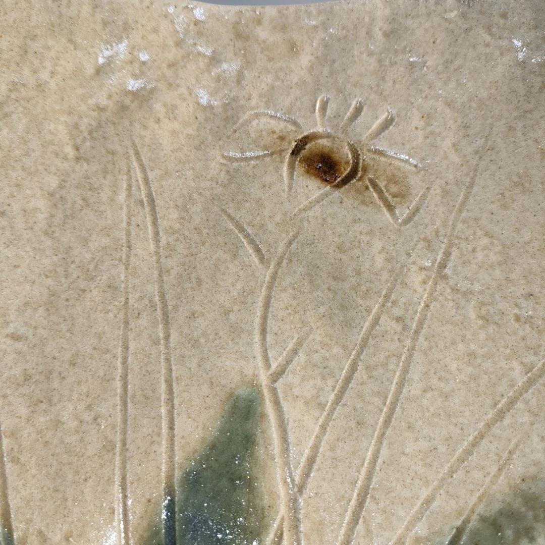 A1367-5/北大路魯山人/祥山 造/美食道楽黄瀬戸あやめ文四方皿5客/共箱/