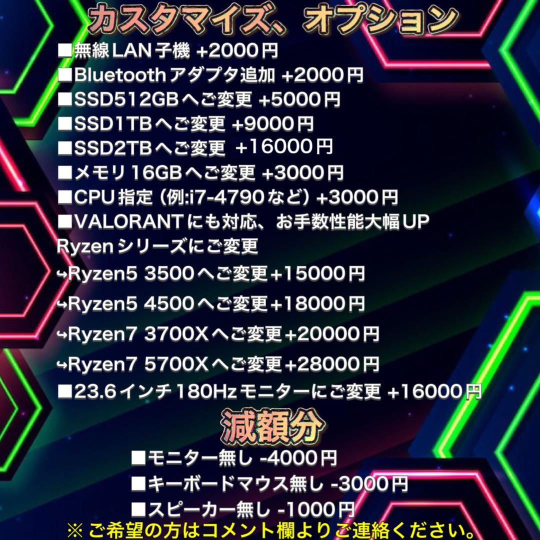 【ハイグレード】 GTX1060搭載ゲーミングPCフルセット
