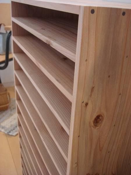 ★送料無料★サイズ変更可能★A2木製7段書類棚/無垢材収納オーダー可能ナチュラル