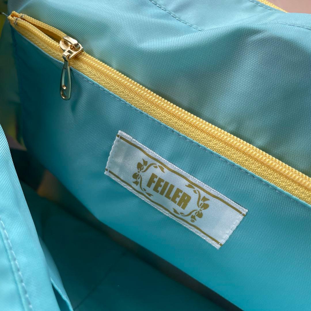 059未使用　FEILER花と鳥プリント トートバッグ