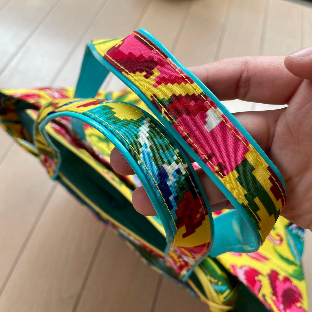 059未使用　FEILER花と鳥プリント トートバッグ