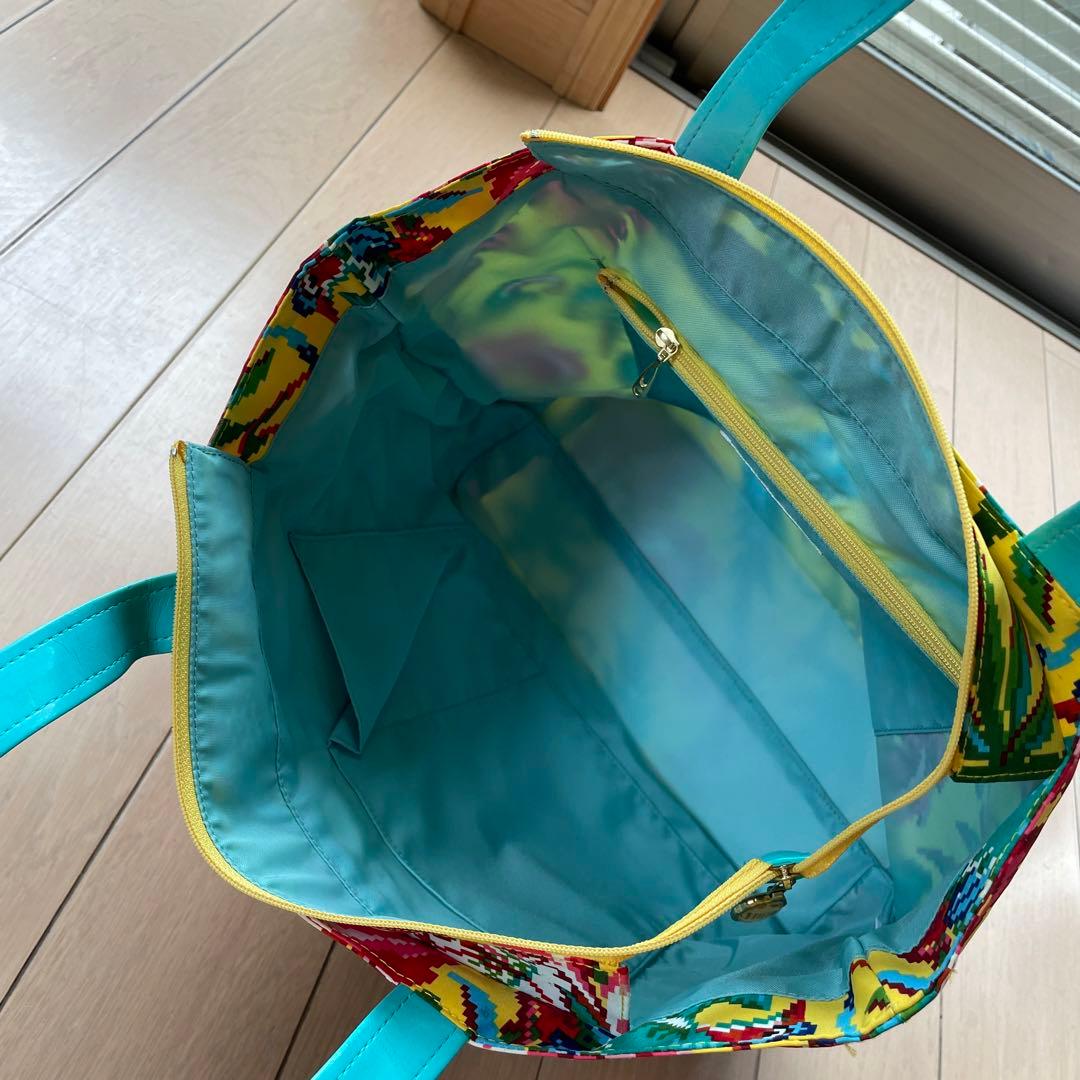 059未使用　FEILER花と鳥プリント トートバッグ