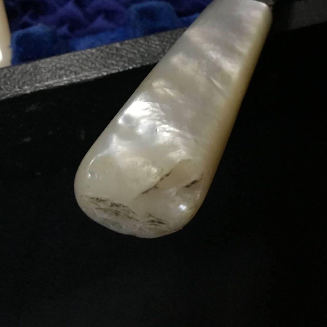 マザーオブパール◆カトラリー12本セット◆白牒貝 シルバープレート アンティーク