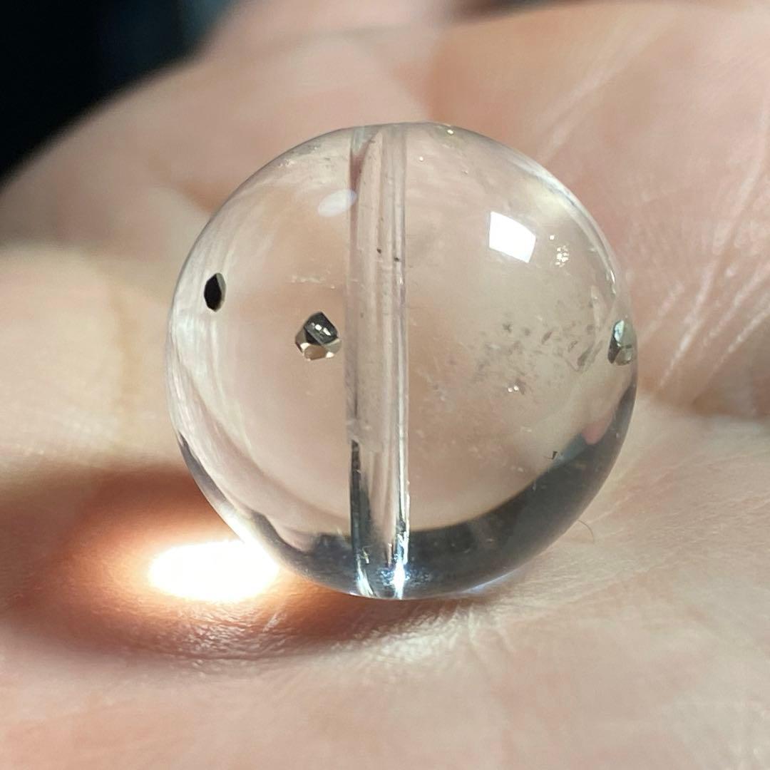 高品質　大粒パイライトインクォーツG828