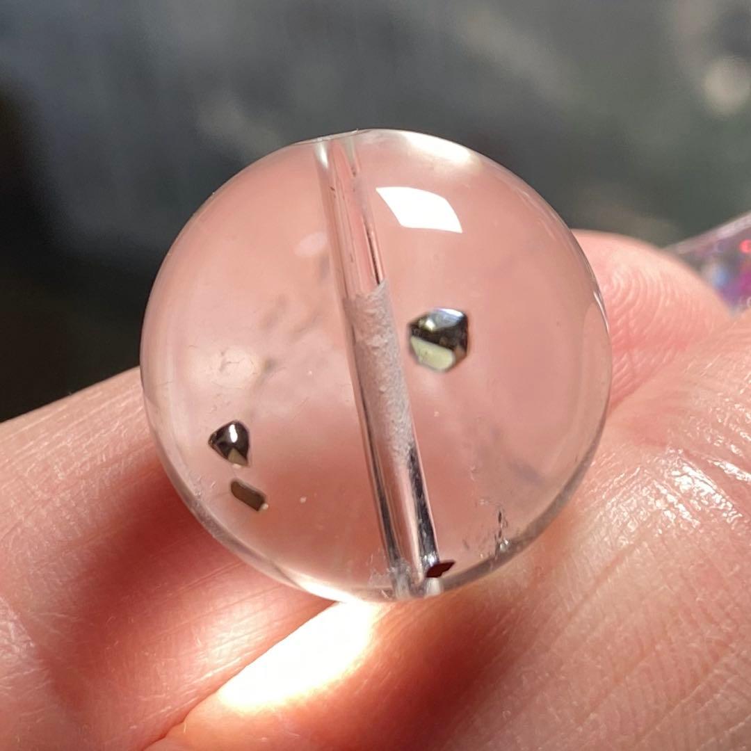 高品質　大粒パイライトインクォーツG828