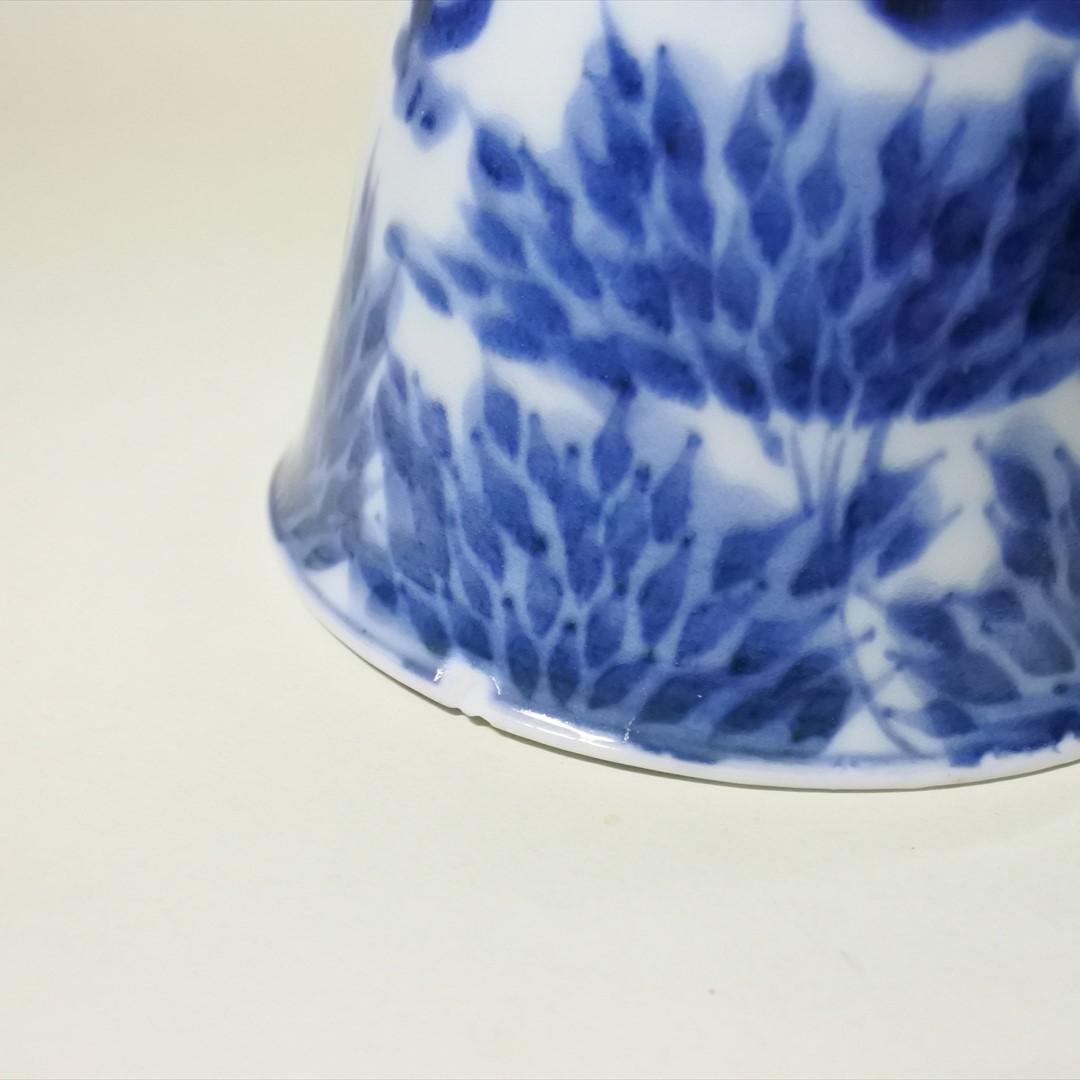 江戸中期～後期　古伊万里　染付　七賢人　大猪口　８客　骨董品　アンティーク