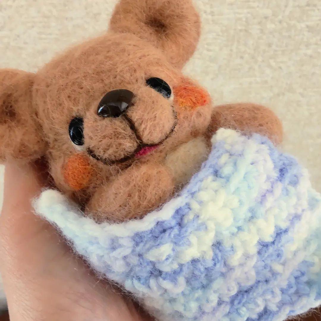 展示のみ☆mofuwako-bo もふわベア 羊毛フェルト