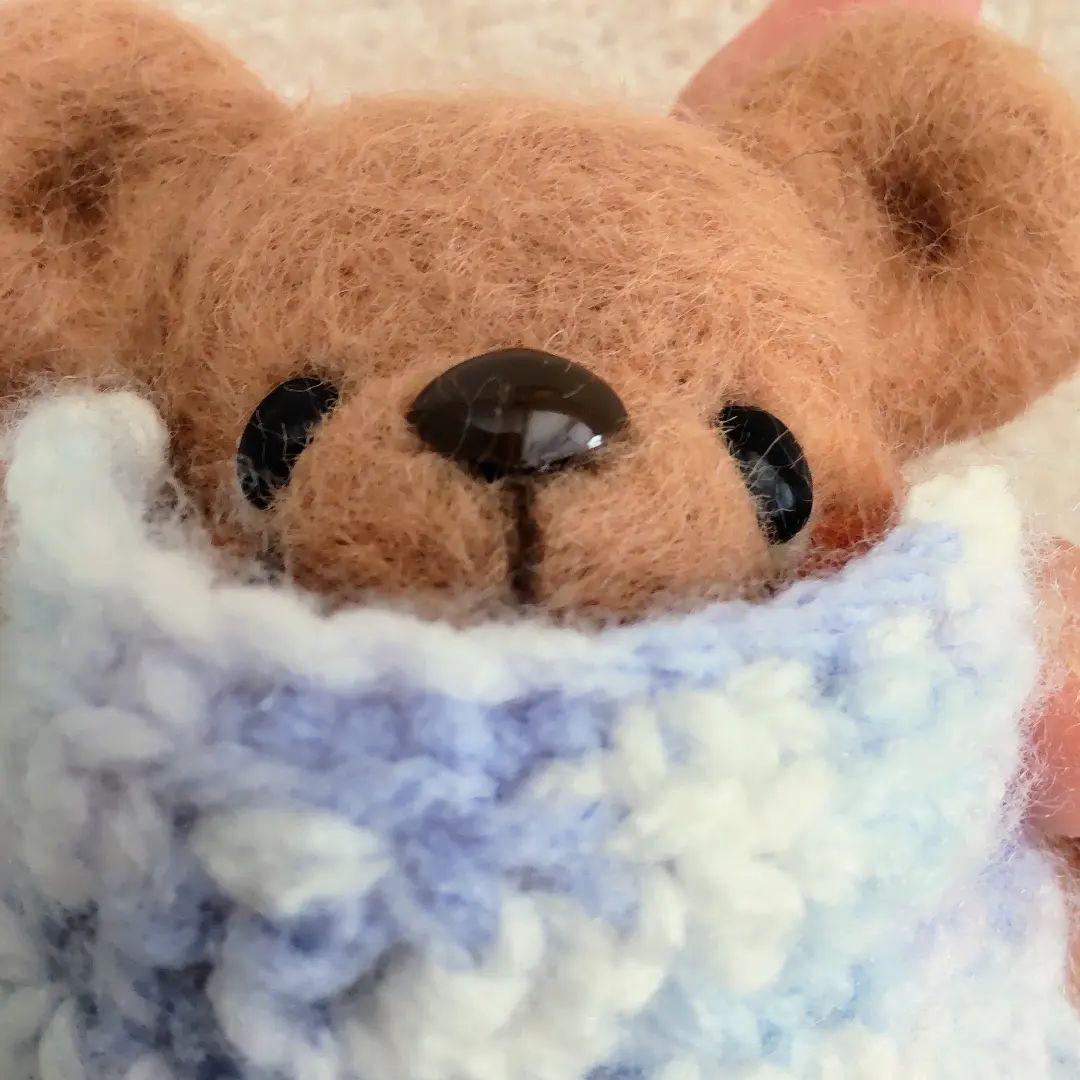 展示のみ☆mofuwako-bo もふわベア 羊毛フェルト