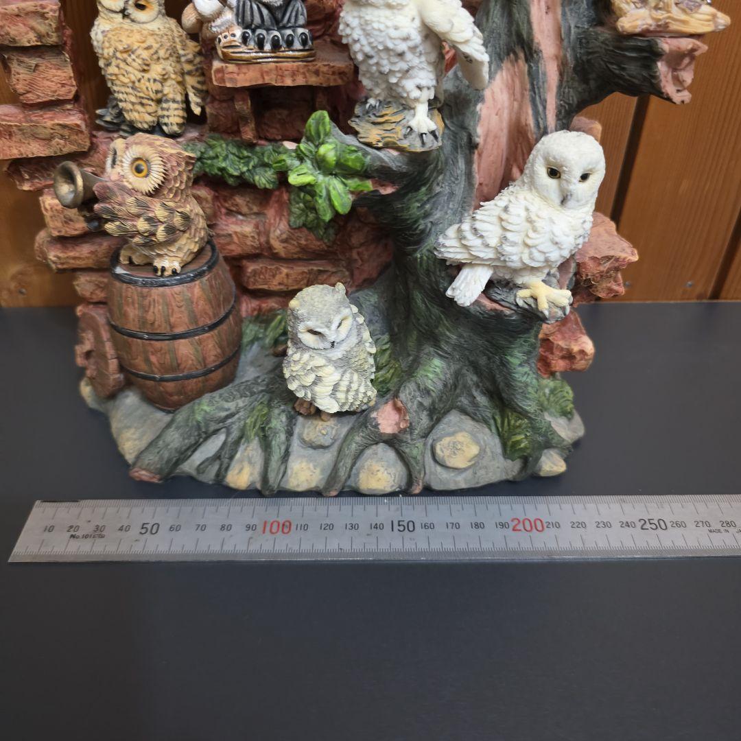 11羽　フクロウの置物 インテリア装飾品