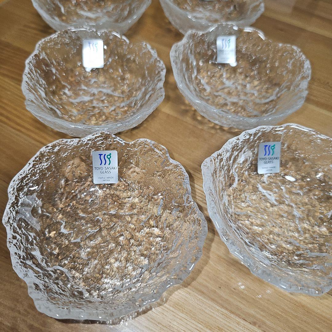東洋佐々木ガラス 【清露 のぞき】 ガラス小皿 6個セット小鉢 日本製