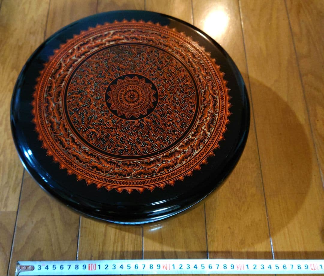 漆塗り　菓子鉢　大型 30センチ　茶びつ