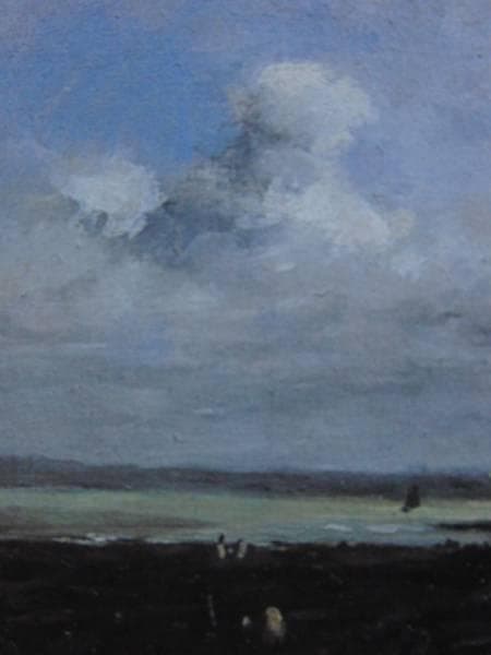 カルル・ドービニー、ヴィレルヴィルの海岸、希少画集画、額装付