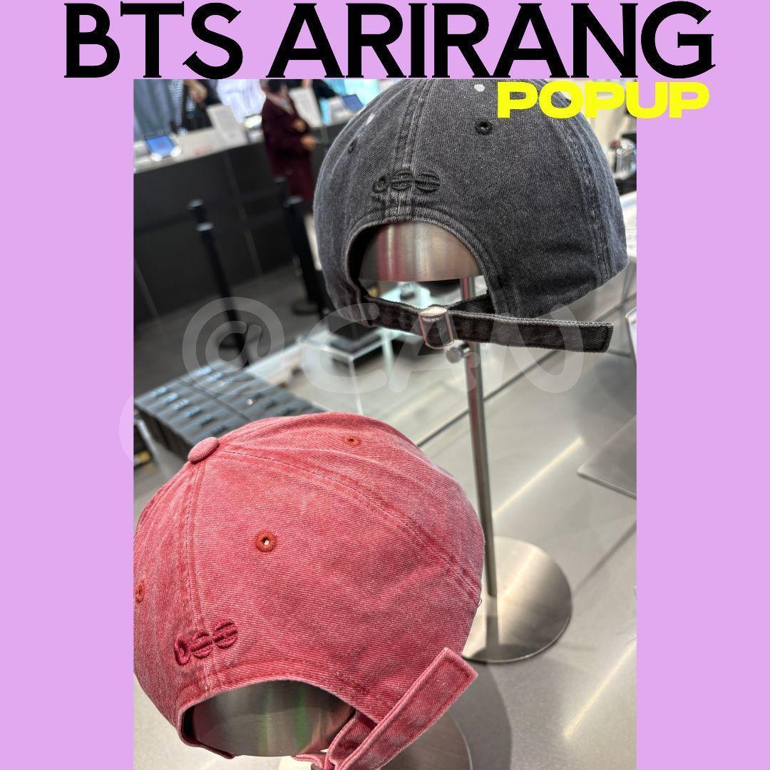 BTS バンタン　アリラン　POPUP BALL CAP 帽子　黒　B588