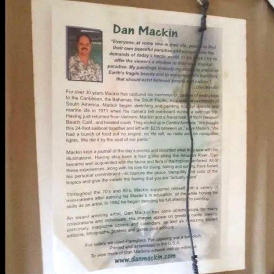 海 浜辺風景 絵画フレーム付き ／ Dan Mackin