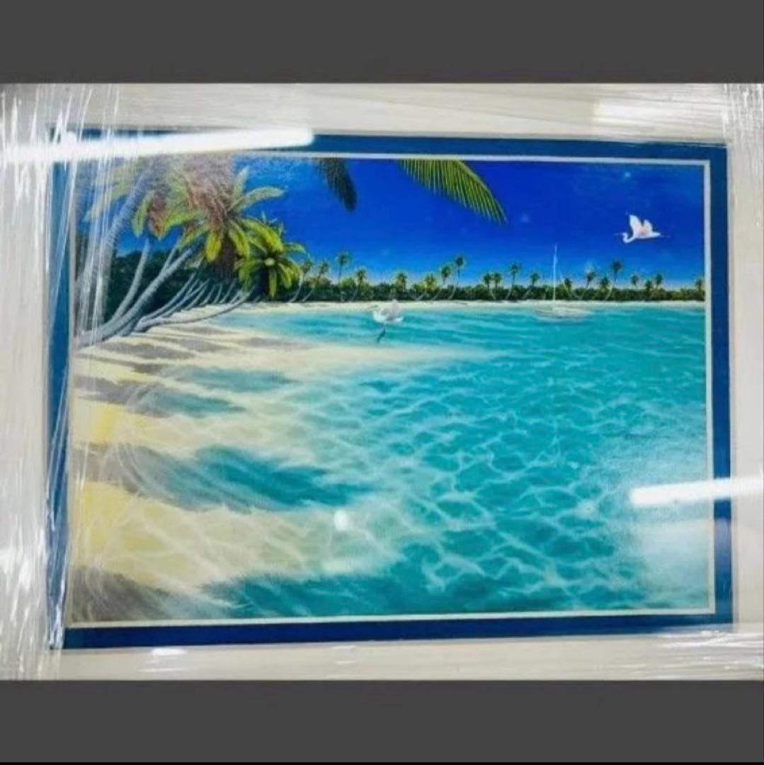 海 浜辺風景 絵画フレーム付き ／ Dan Mackin