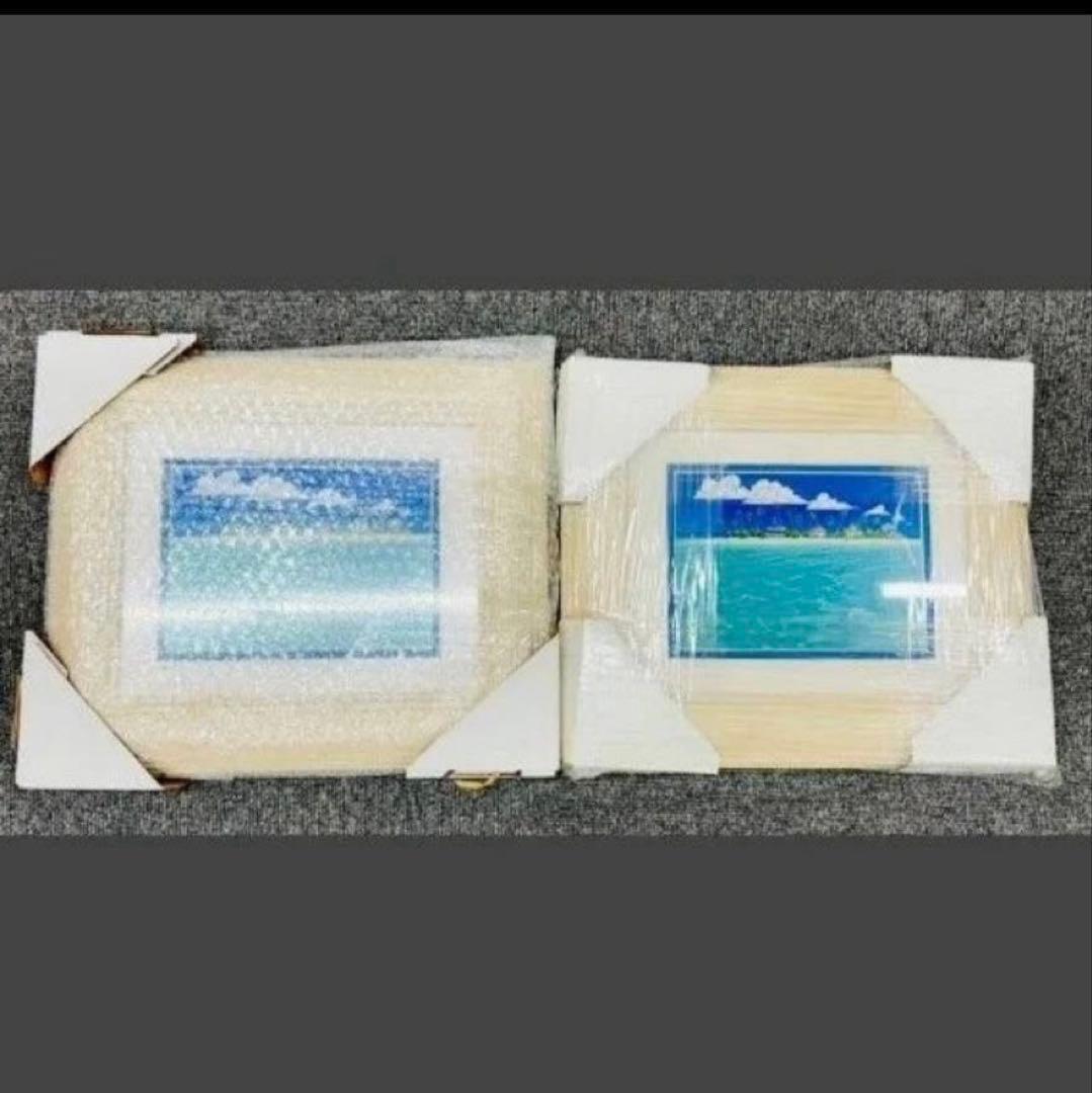 海 浜辺風景 絵画フレーム付き ／ Dan Mackin