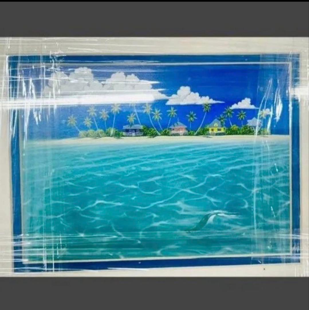 海 浜辺風景 絵画フレーム付き ／ Dan Mackin