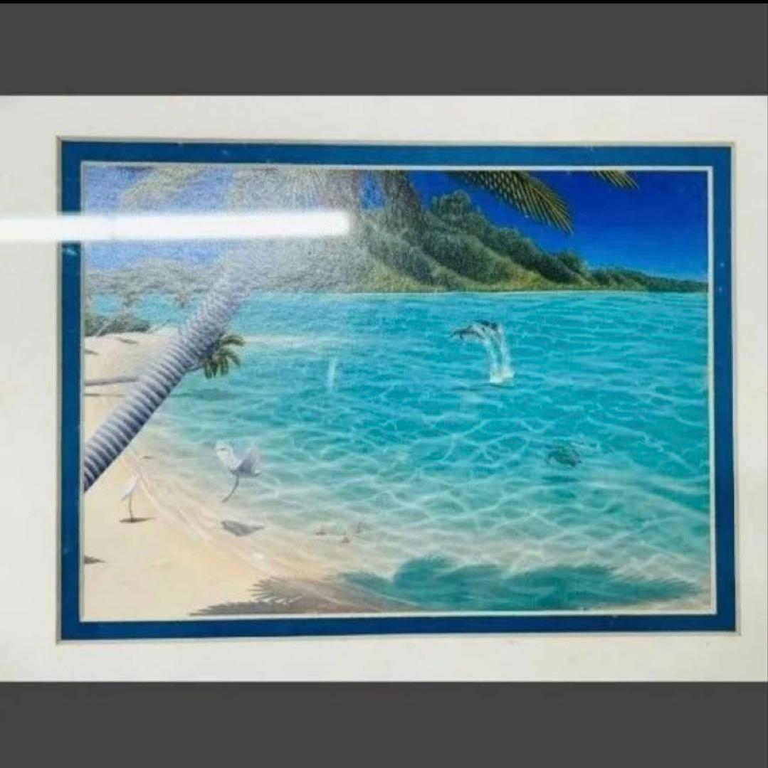 海 浜辺風景 絵画フレーム付き ／ Dan Mackin