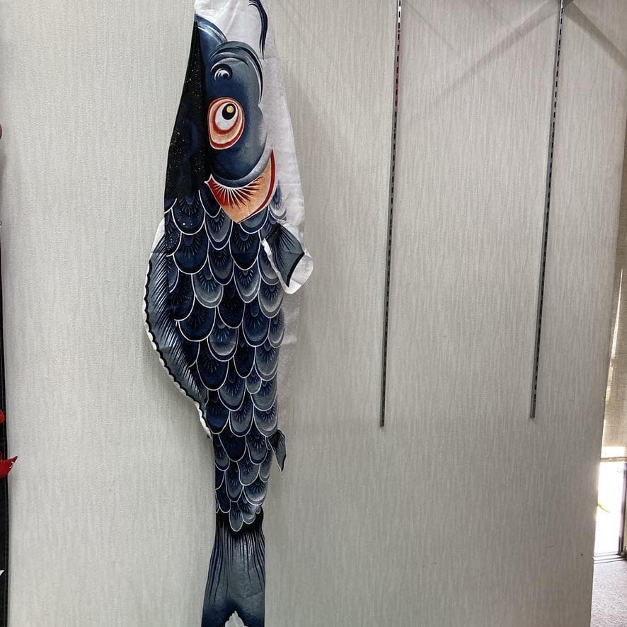 SKO132　風舞鯉　鯉のぼり1.5m 黒鯉　ベランダ用1.5m黒のみ