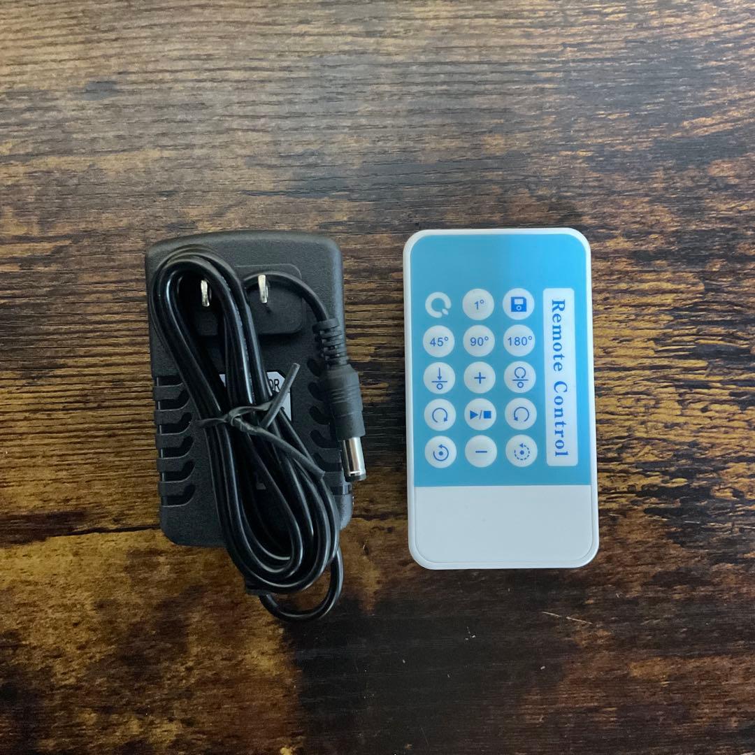 電動ターンテーブル カラーパネル リモコン付き ターンテーブル 黒 動作確認済