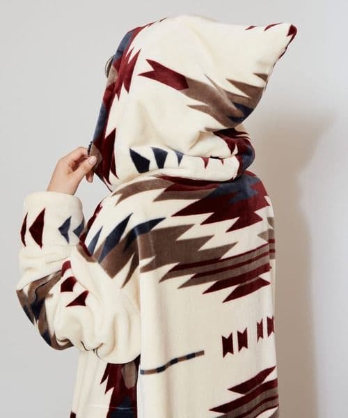 チャイハネ　NOMADY ノマディ着るブランケット ロングガウン　ベージュ