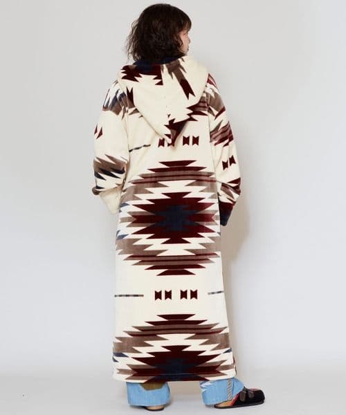 チャイハネ　NOMADY ノマディ着るブランケット ロングガウン　ベージュ