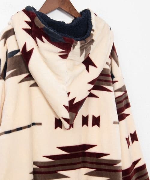 チャイハネ　NOMADY ノマディ着るブランケット ロングガウン　ベージュ