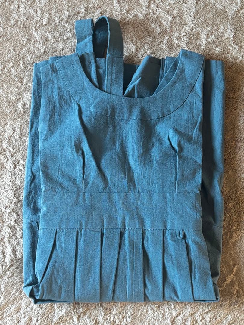 エプロン　韓服エプロン　ブルーグレー