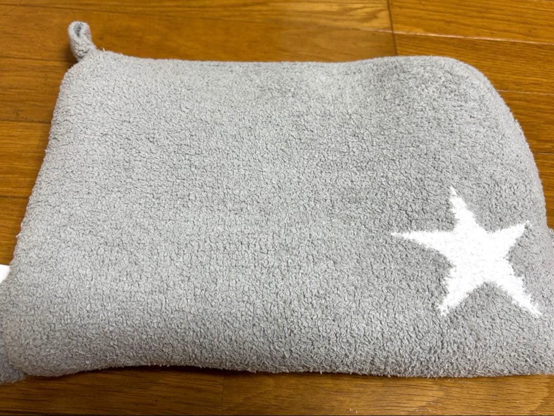 【美品】kashwere カシウエア トラベルブランケット ★星柄×グレー★