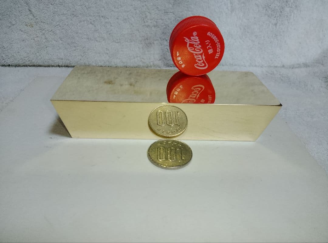 真鍮製台形型インゴット　６面ミラー仕上げ