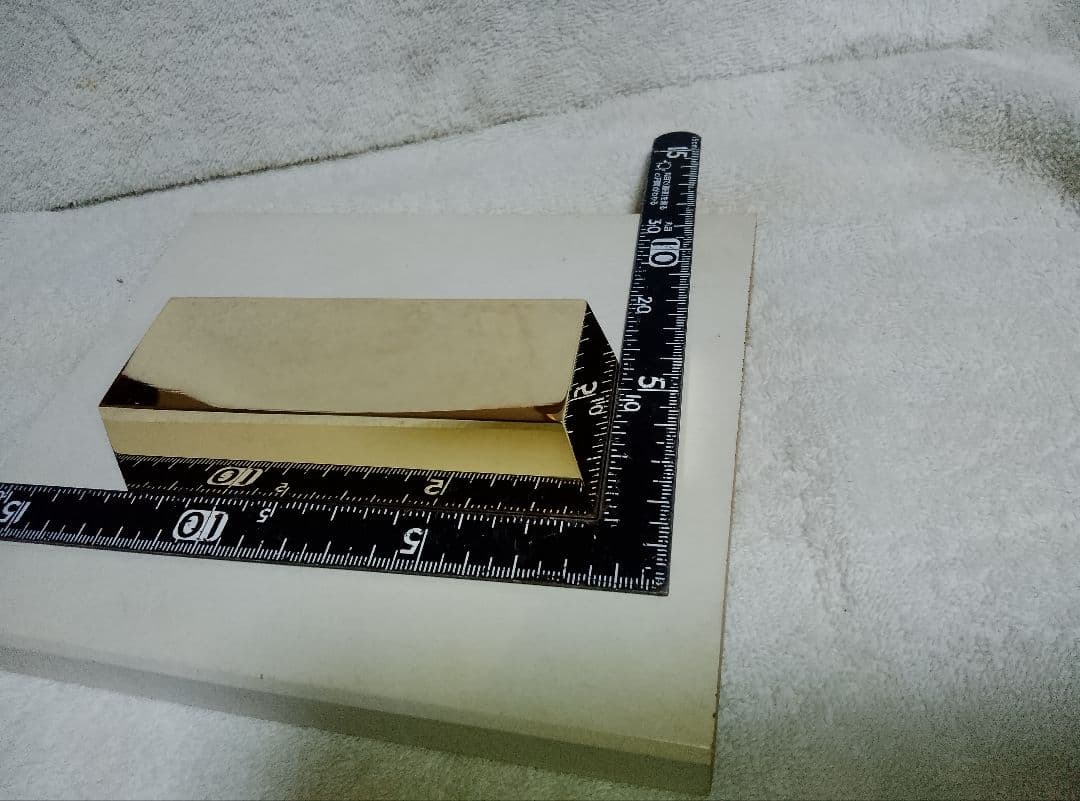 真鍮製台形型インゴット　６面ミラー仕上げ