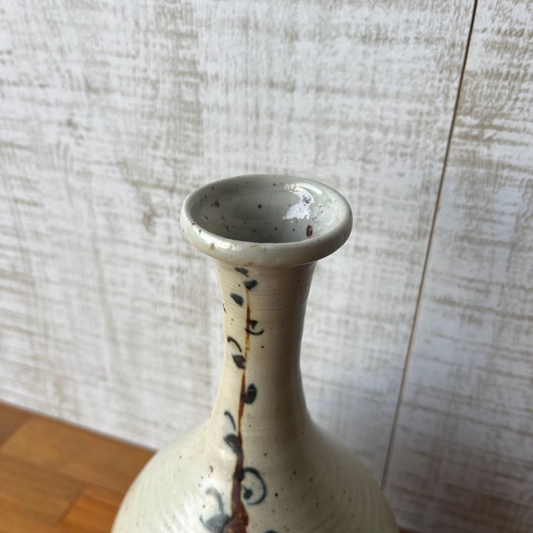 【アンティーク】陶器 瀬戸物 花瓶 花入 フラワーベース 花器 一輪挿し 古道具
