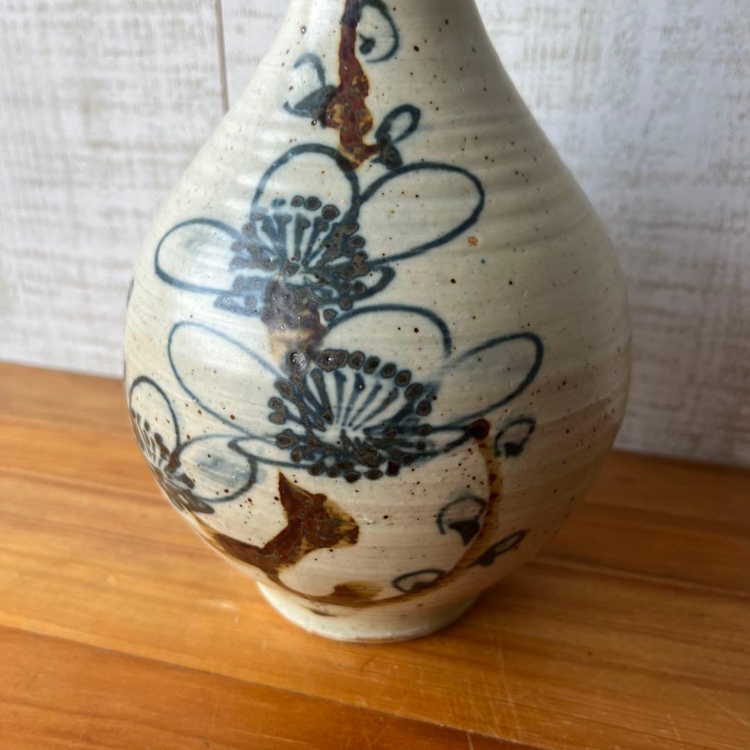 【アンティーク】陶器 瀬戸物 花瓶 花入 フラワーベース 花器 一輪挿し 古道具