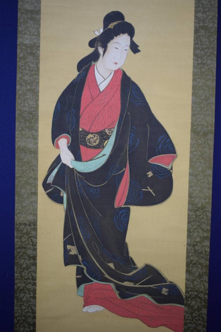 不詳/作者不明/美人画/浮世絵/布袋屋掛軸HH-558