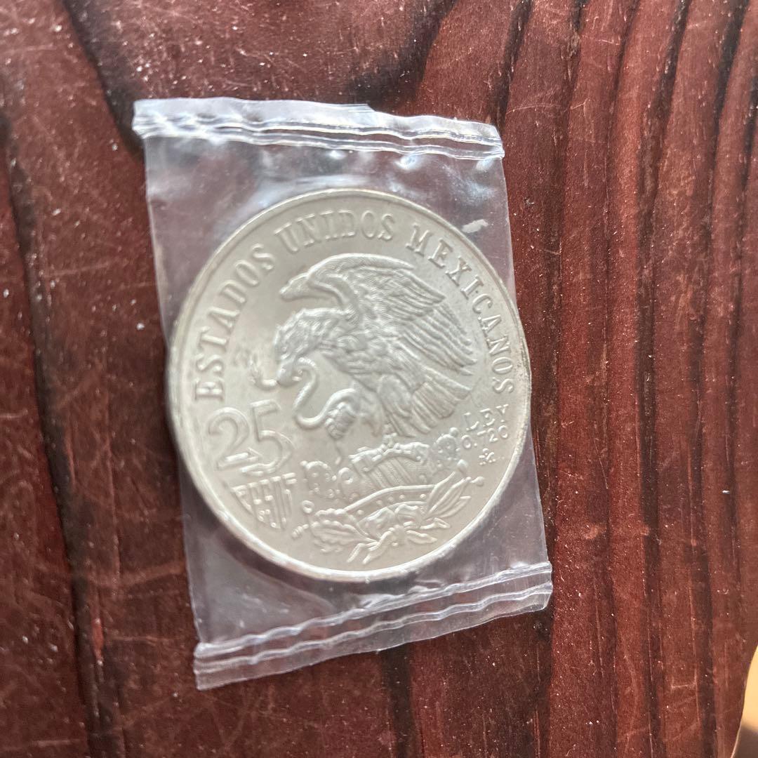 1968年オリンピックメキシコ25ペソ銀貨ジャンピング希少