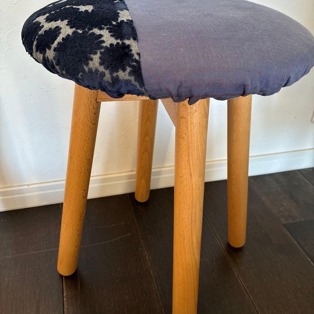 無印良品　ブナ材スツール　ミナペルホネンコラボカバー