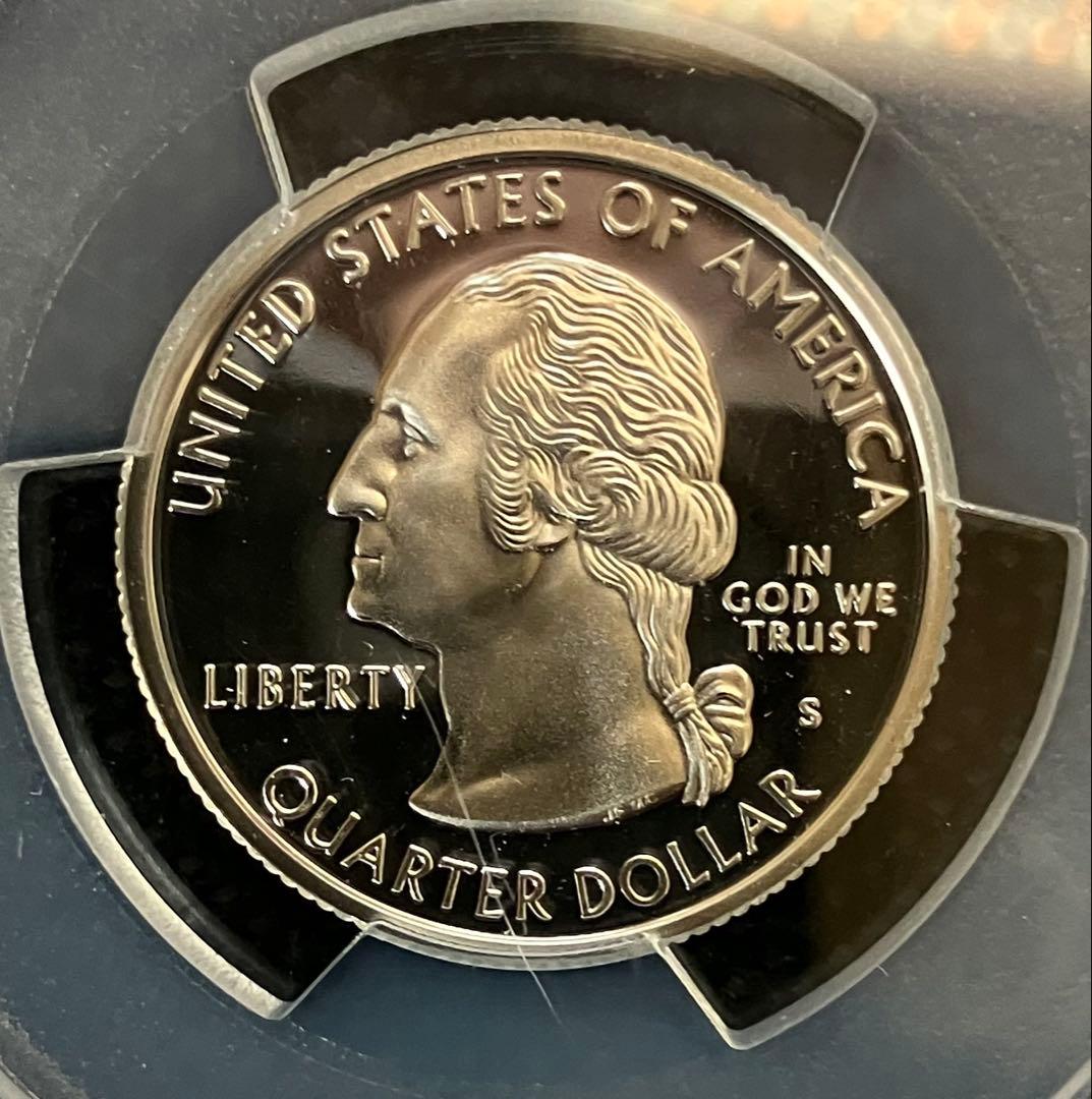 アメリカ1999S ニュージャージー州 25セント 銀貨 PCGS