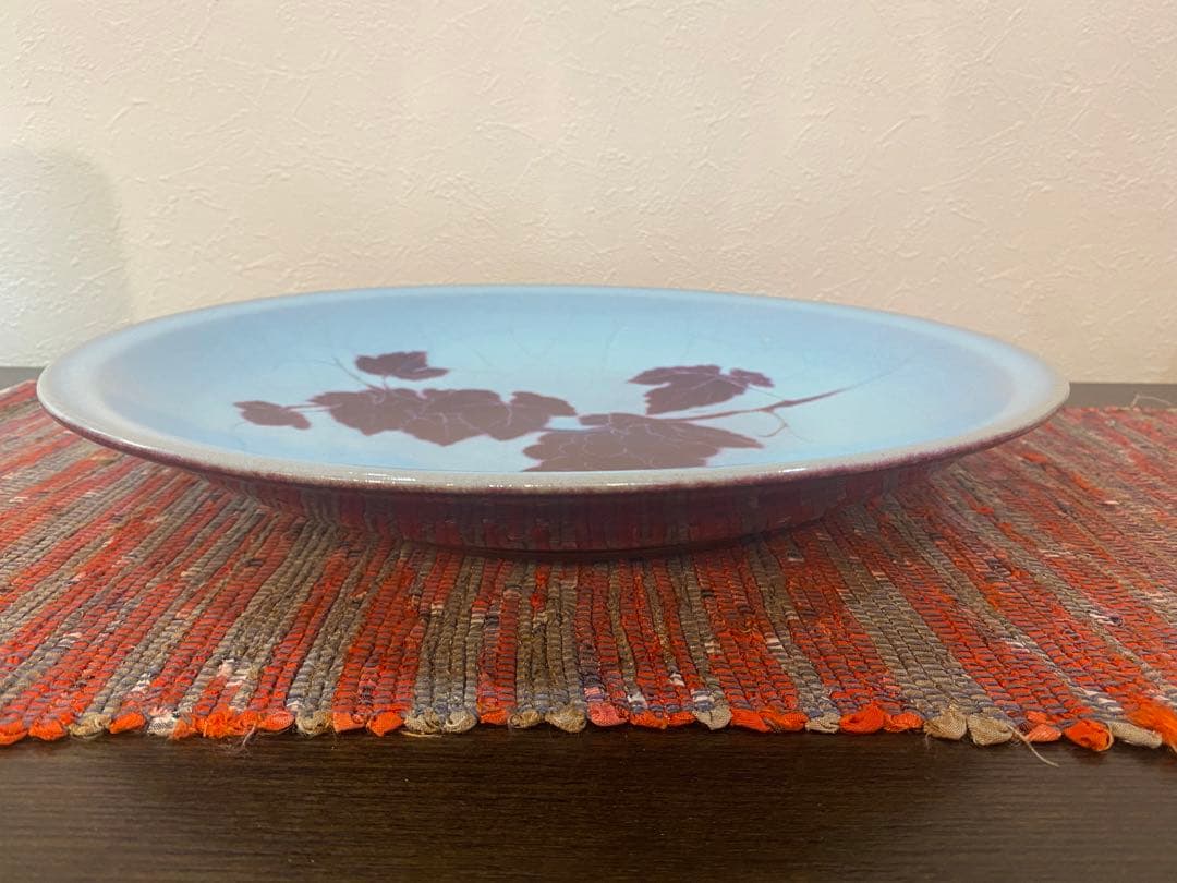 日本工芸会正会員　岩坂直　作　月山鼓窯　鈞窯　皿