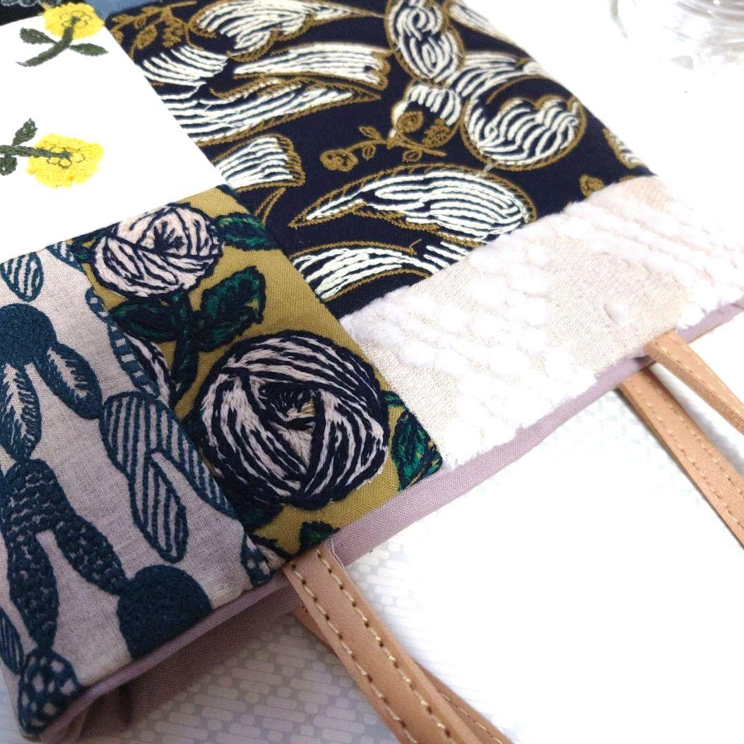 ミナペルホネン　パッチワーク　anemoneミニトートバッグ