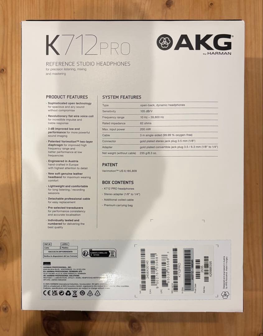 ［AKG（アーカーゲー）］k712 pro-y3