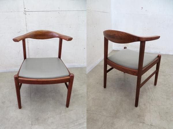 青林製作所■ヴィンテージ■1970年代■チーク材■本革■アームチェア■北欧