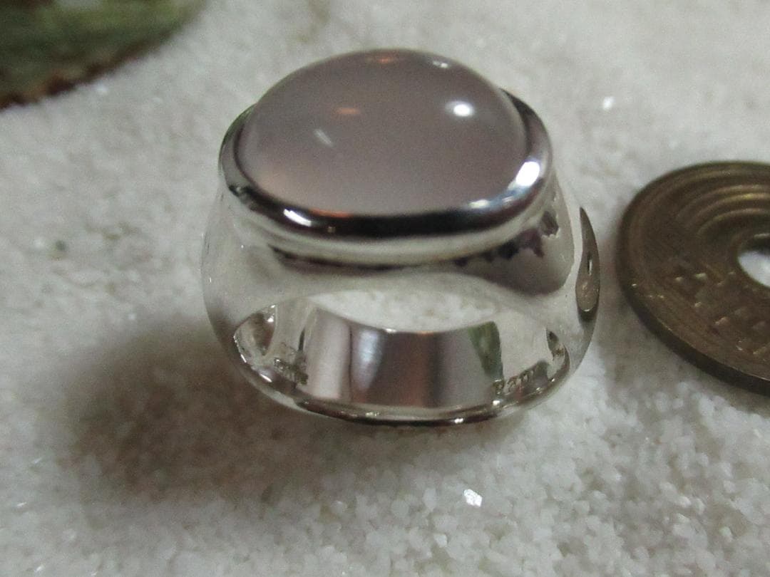 ★手作り★シルバー９２５ローズクオーツリング15号