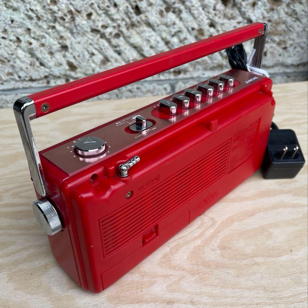 【希少・】SONY TV SOUND ラジカセ CFM-120TV レッド