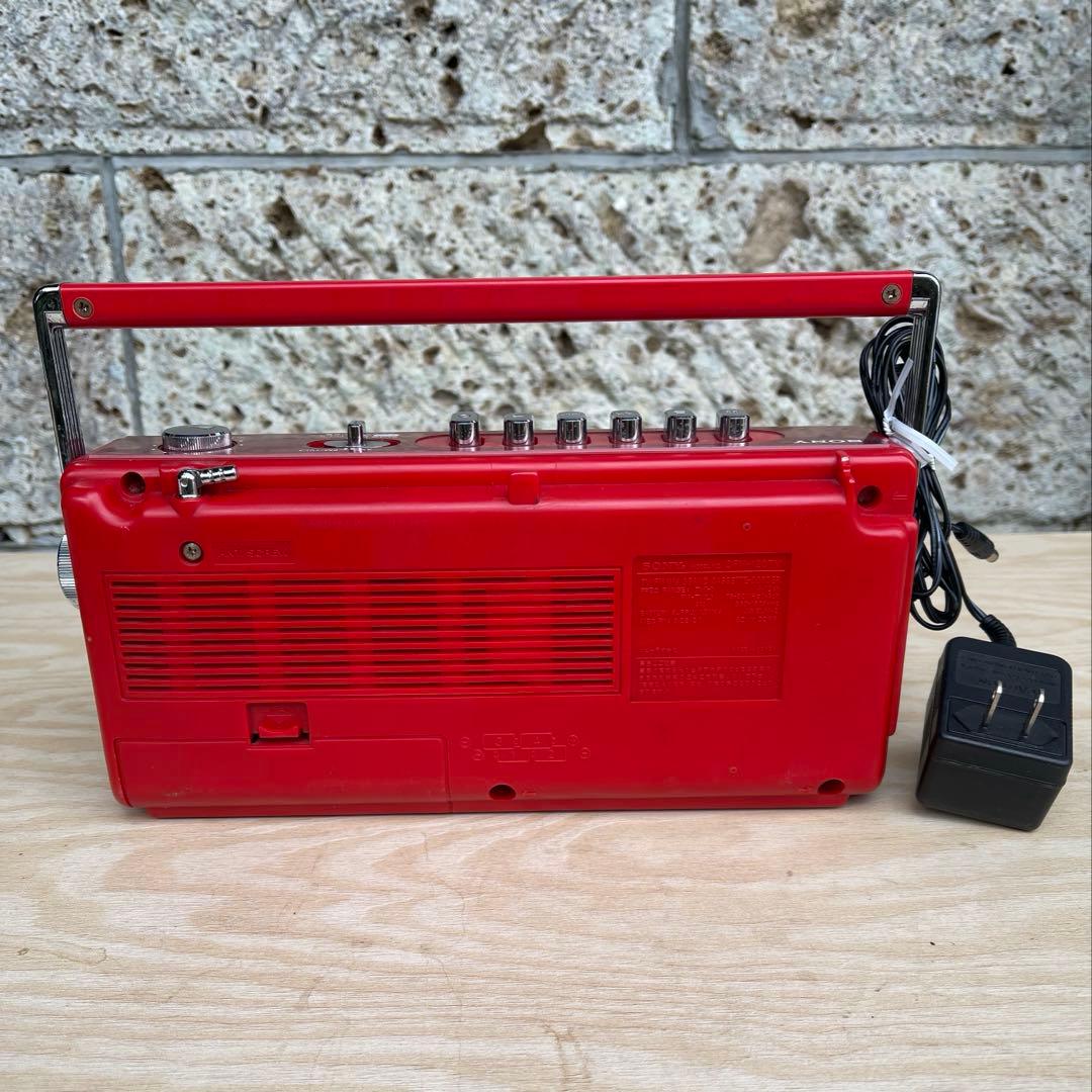【希少・】SONY TV SOUND ラジカセ CFM-120TV レッド