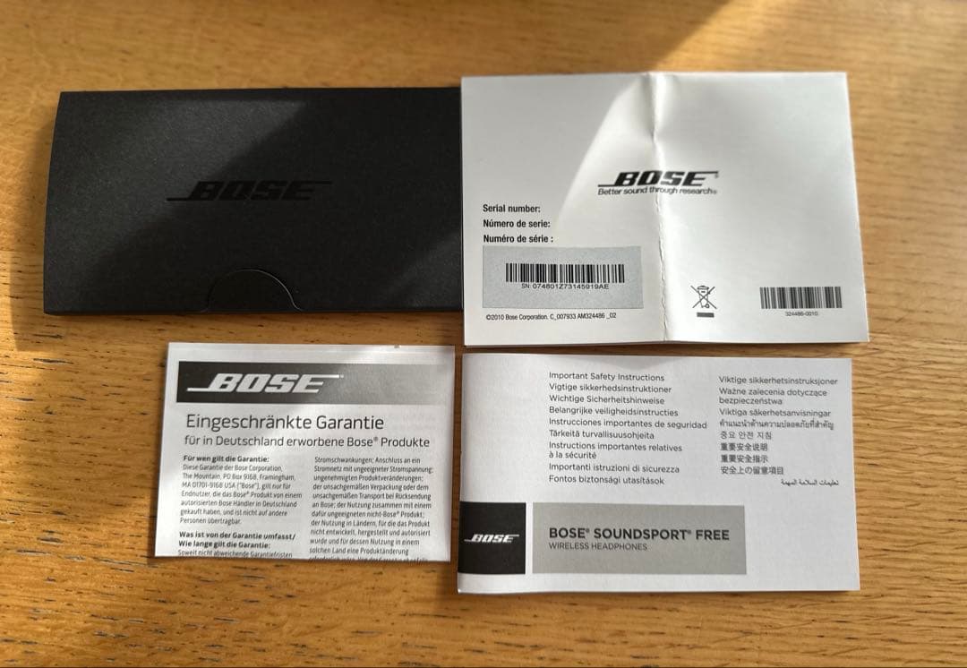 ヘッドホン BOSE sound sport FREE