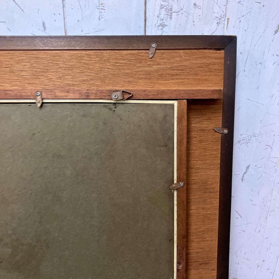 昭和レトロ 風景画 絵画 額装 額縁 額入り 農家 アート 作品 美術 立掛け