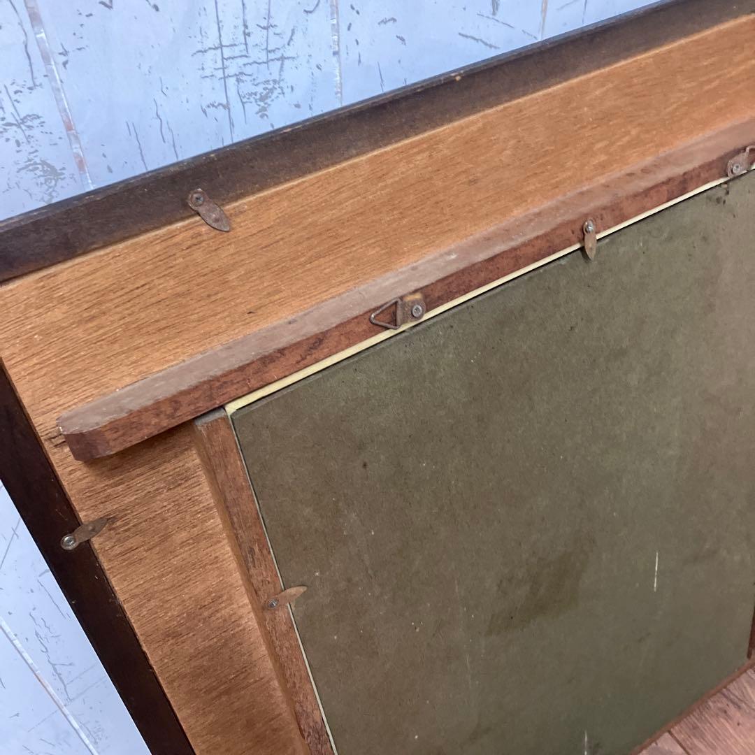 昭和レトロ 風景画 絵画 額装 額縁 額入り 農家 アート 作品 美術 立掛け