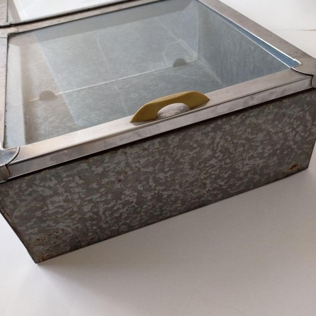 ブリキ製ガラスケース 駄菓子屋 古道具 昭和レトロ