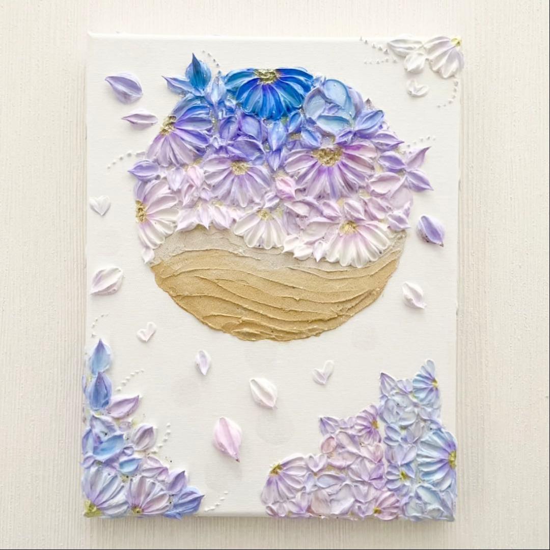 「瞳の夕海」35×27㎝　海のテクスチャーアート　猫好きギフト　結婚祝い